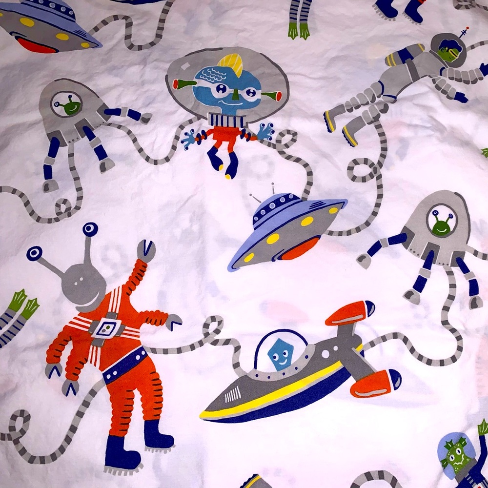 Pottery Barn Kids Alien Full Sheet Set